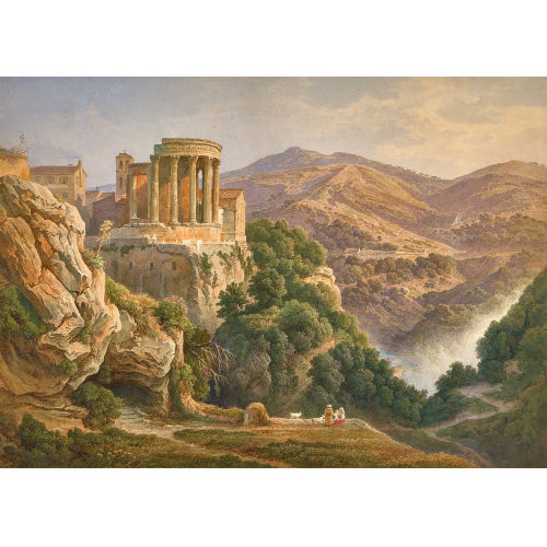 RUDOLF M�LLER : Blick auf den Sibyllentempel in Tivoli (DOBIASCHOFSKY AUKTIONEN AG)