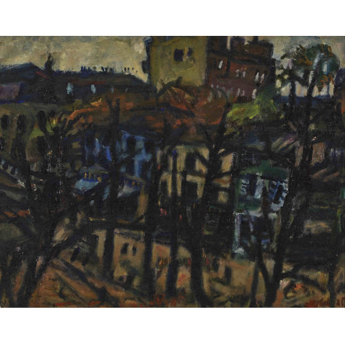 BELA ADALBERT CZOBEL : Sc�ne de rue � Paris (DOBIASCHOFSKY AUKTIONEN AG)