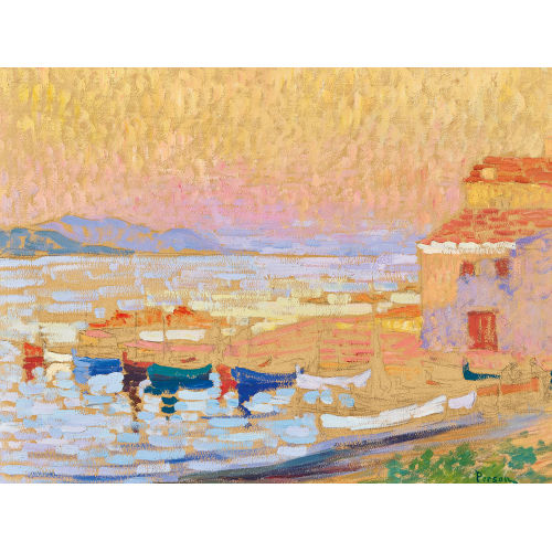 HENRI PERSON : 'St-Tropez, la Ponche' (DOBIASCHOFSKY AUKTIONEN AG)