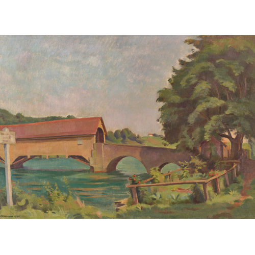 ADOLF HOLZMANN : 'Rheinbr�cke bei Rheinau' (DOBIASCHOFSKY AUKTIONEN AG)