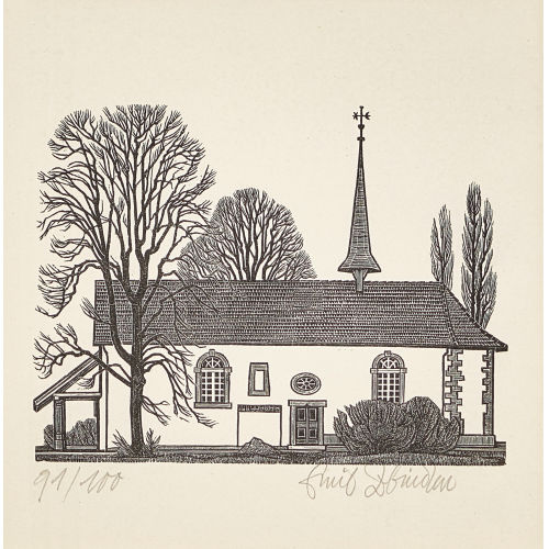 EMIL ZBINDEN : 'Lyss, Kapelle' (DOBIASCHOFSKY AUKTIONEN AG)