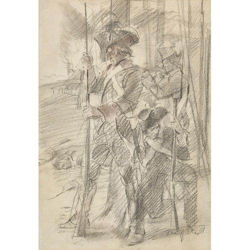 FRIEDRICH TRAFFELET : Beim Laden des Gewehres (DOBIASCHOFSKY AUKTIONEN AG)