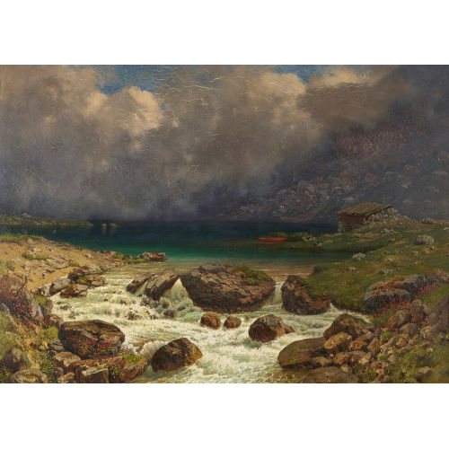 CHRISTIAN I SCHMIDT : Bergsee mit Wolken (DOBIASCHOFSKY AUKTIONEN AG)