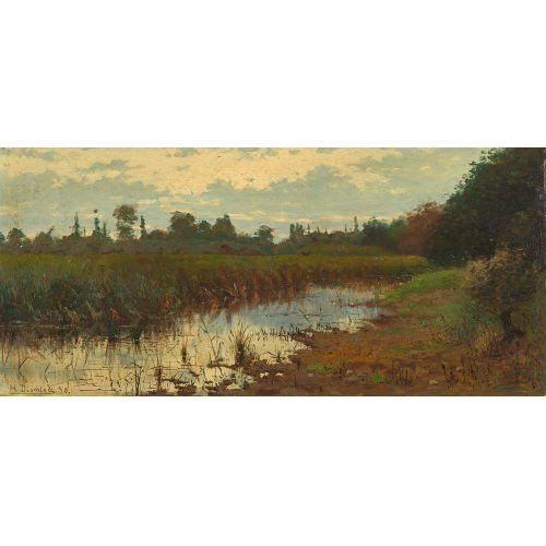 HERMANN DISCHLER : Auenlandschaft am Rhein (DOBIASCHOFSKY AUKTIONEN AG)