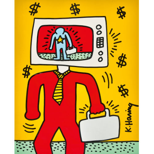 KEITH HARING : 'TV man' (DOBIASCHOFSKY AUKTIONEN AG)