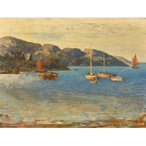 ALFRED WAHLBERG : Sommerliche K�stenlandschaft (DOBIASCHOFSKY AUKTIONEN AG)