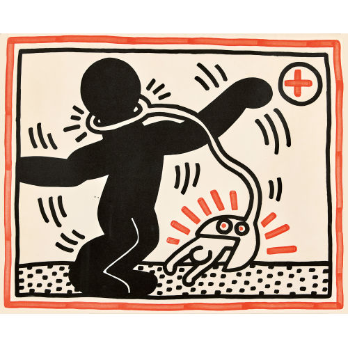 KEITH HARING : 'Free South Africa (Untitled 1)' (DOBIASCHOFSKY AUKTIONEN AG)