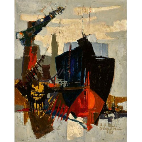 PAUL (EIGTL. SCHALTEGGER DELAPOTERIE : 'Dans le port (Amsterdam)' (DOBIASCHOFSKY AUKTIONEN AG)