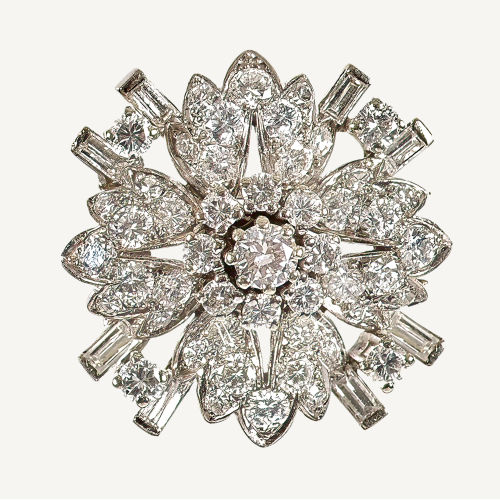 DIAMANT-BROSCHE : G�belin, Luzern (DOBIASCHOFSKY AUKTIONEN AG)