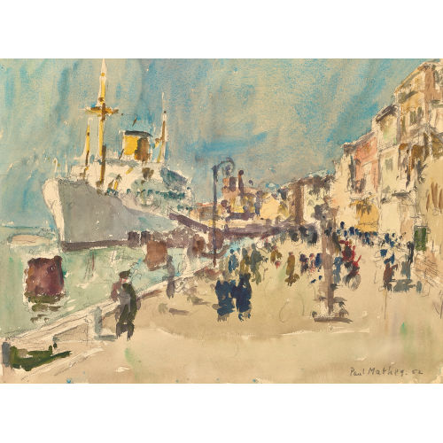 PAUL ALBERT MATHEY : Promenade von Venedig (DOBIASCHOFSKY AUKTIONEN AG)