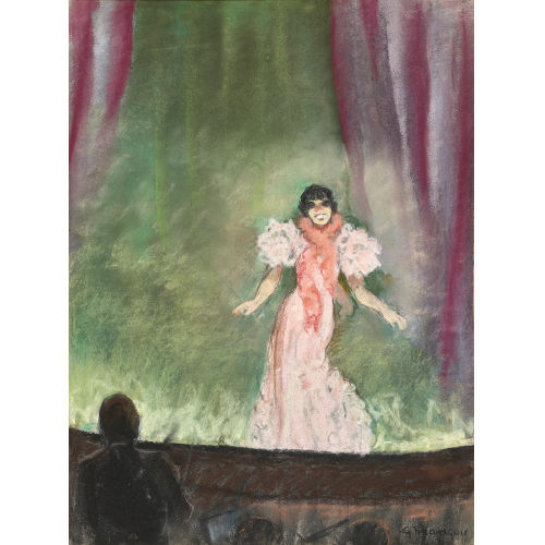 GUSTAVE (EIGTL. BARRAUD FRAN�OIS : Operns�ngerin auf der B�hne (DOBIASCHOFSKY AUKTIONEN AG)