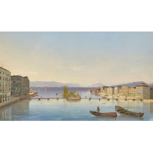 JEAN-MARC DUNANT-VALLIER : Le Pont des Bergues � Gen�ve (DOBIASCHOFSKY AUKTIONEN AG)