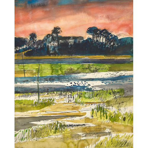 GUY BARDONE : 'Lac d'Hossegor, le soir' (DOBIASCHOFSKY AUKTIONEN AG)