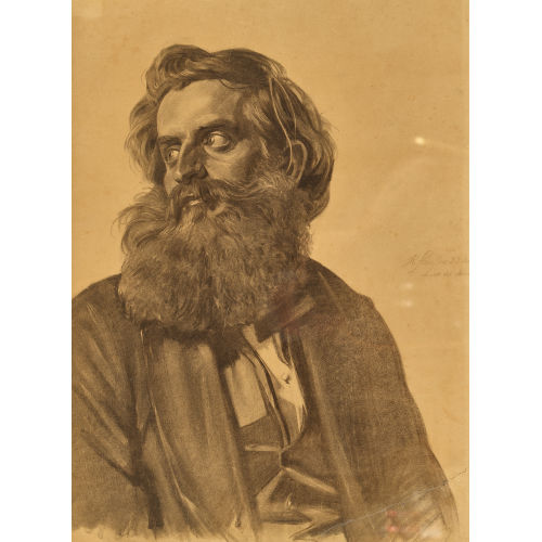 KARL STAUFFER-BERN : Portr�t eines b�rtigen Mannes (DOBIASCHOFSKY AUKTIONEN AG)