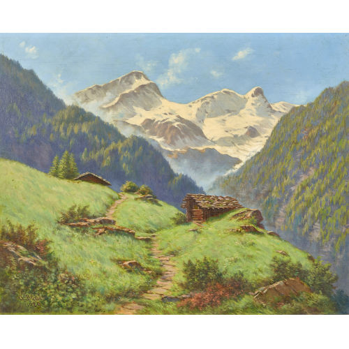 SAMUEL ALBERT BLAU : Berglandschaft (DOBIASCHOFSKY AUKTIONEN AG)