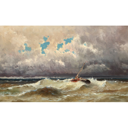 �MILE GODCHAUX : Schiff auf st�rmischer See (DOBIASCHOFSKY AUKTIONEN AG)