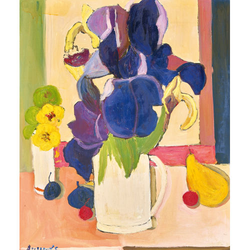 GEORGES BORGEAUD : 'Les Iris bleu' (DOBIASCHOFSKY AUKTIONEN AG)