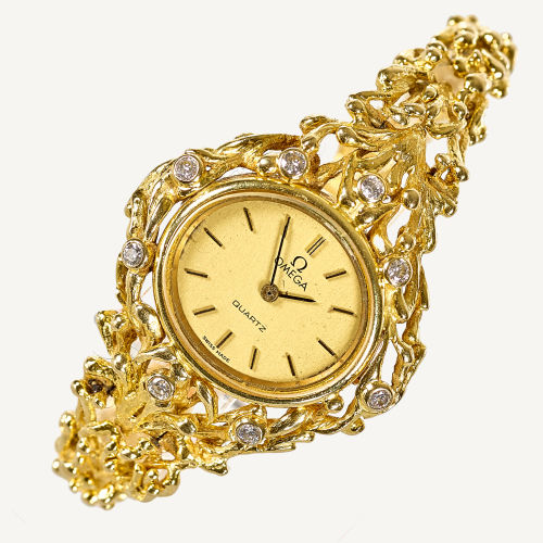 OMEGA : Vintage-Damenarmbanduhr, Entwurf Gilbert Albert (DOBIASCHOFSKY AUKTIONEN AG)