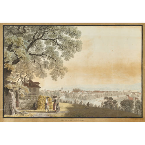 JOHANN JAKOB BIEDERMANN : 'Vue de la Ville de Zurich' (DOBIASCHOFSKY AUKTIONEN AG)