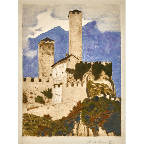 PLINIO COLOMBI : Castelgrande in Bellinzona (DOBIASCHOFSKY AUKTIONEN AG)