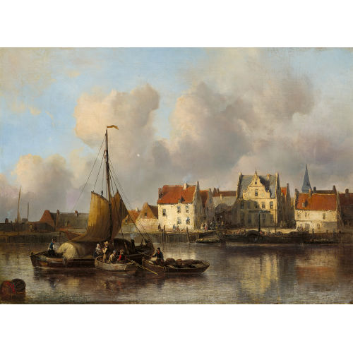 ANTONIE WALDORP : Holl�ndische Hafenpartie (DOBIASCHOFSKY AUKTIONEN AG)
