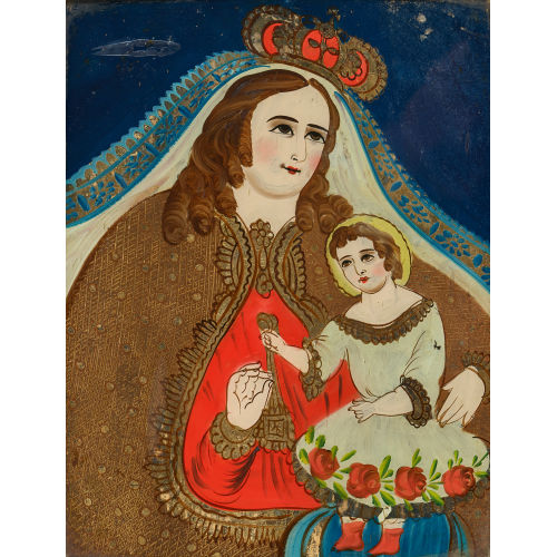 19. JH. SPANIEN : Muttergottes mit Kind (DOBIASCHOFSKY AUKTIONEN AG)
