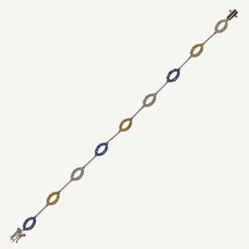 SAPHIR-BRILLANT-BRACELET : (DOBIASCHOFSKY AUKTIONEN AG)