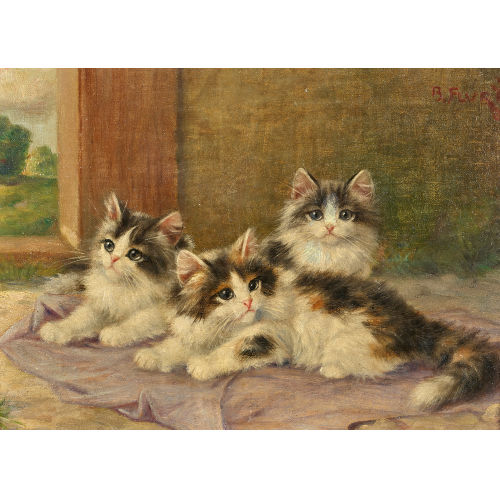 BURKHARD (GEN. KATZEN-FLURY) FLURY : Drei K�tzchen (DOBIASCHOFSKY AUKTIONEN AG)