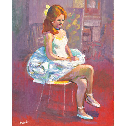 PAUL JAKOB) PAOLO (EIGTL. M�LLER : Sitzende Ballettt�nzerin (DOBIASCHOFSKY AUKTIONEN AG)