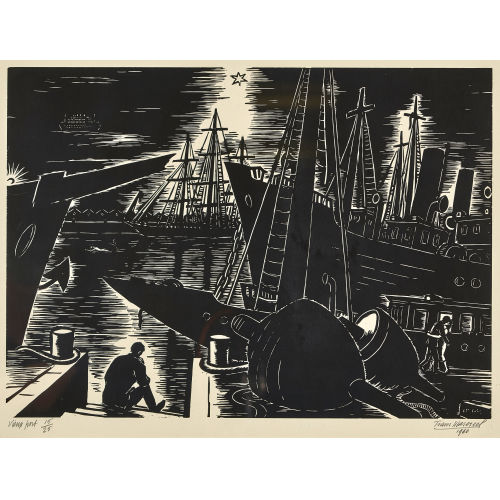 FRANS MASEREEL : 'Vieux port' (DOBIASCHOFSKY AUKTIONEN AG)