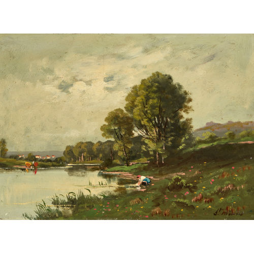 HENRI SAINT-MEURIS : W�scherinnen am Fluss (DOBIASCHOFSKY AUKTIONEN AG)