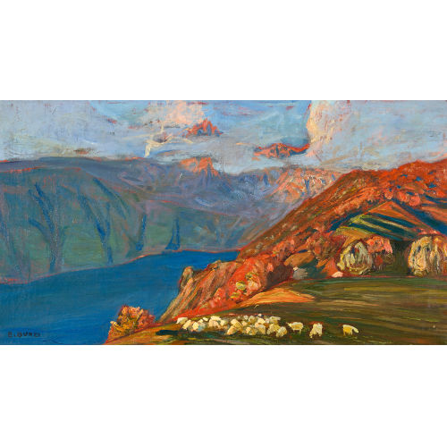 ETTORE BURZI : 'Valsolda (Lanzo Intelvi)' (DOBIASCHOFSKY AUKTIONEN AG)
