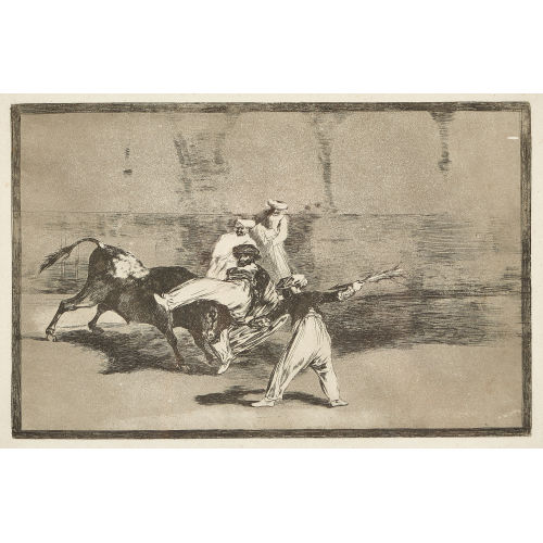 FRANCISCO JOS� DE GOYA Y LUCIENTES : 'Cogida de un moro estando en la plaza' (DOBIASCHOFSKY AUKTIONEN AG)
