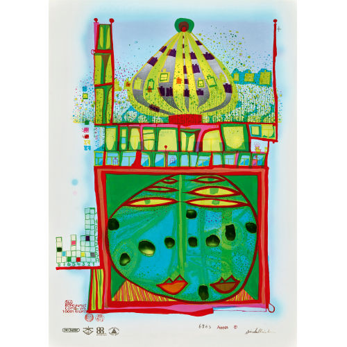 FRIEDENSREICH HUNDERTWASSER : '10002 nights Homo Humus come va how do you do' (DOBIASCHOFSKY AUKTIONEN AG)