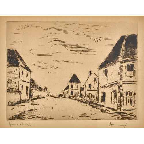 MAURICE DE VLAMINCK : 'Le village le Moutiers-les-Perches' (DOBIASCHOFSKY AUKTIONEN AG)