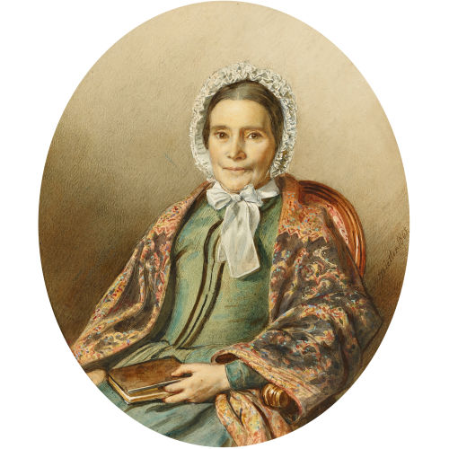 JOHANN FRIEDRICH DIETLER : �ltere Dame mit Haube (DOBIASCHOFSKY AUKTIONEN AG)