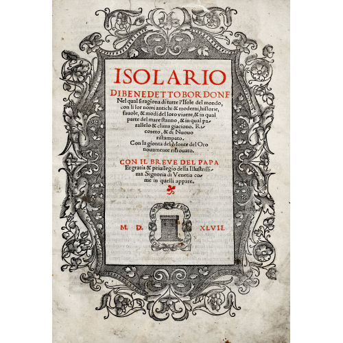 BENEDETTO BORDONE : 'Isolario' (DOBIASCHOFSKY AUKTIONEN AG)
