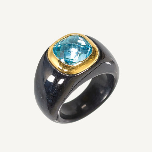 TOPAS-ONYX-RING : (DOBIASCHOFSKY AUKTIONEN AG)