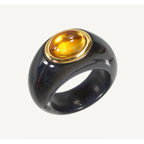 CITRIN-ONYX-RING : (DOBIASCHOFSKY AUKTIONEN AG)
