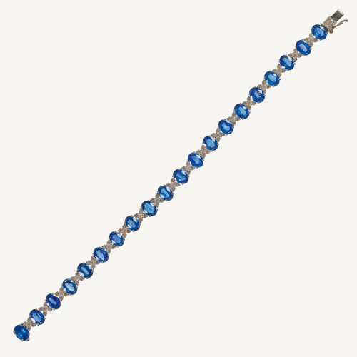 SAPHIR-BRILLANT-BRACELET : (DOBIASCHOFSKY AUKTIONEN AG)