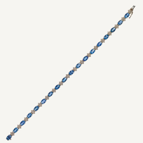 SAPHIR-DIAMANT-BRACELET : (DOBIASCHOFSKY AUKTIONEN AG)