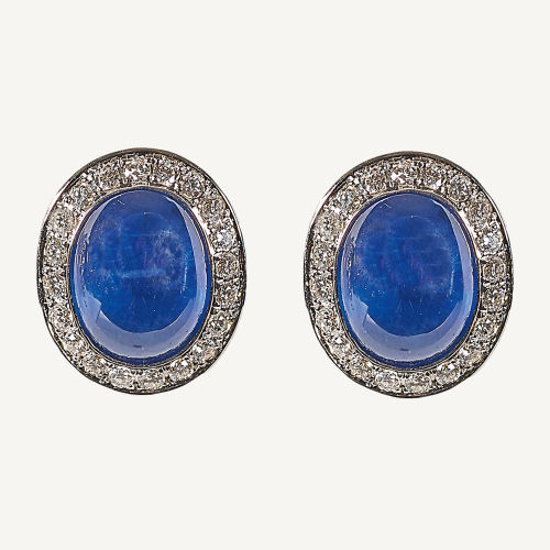 SAPHIR-DIAMANT-OHRSTECKER : (DOBIASCHOFSKY AUKTIONEN AG)
