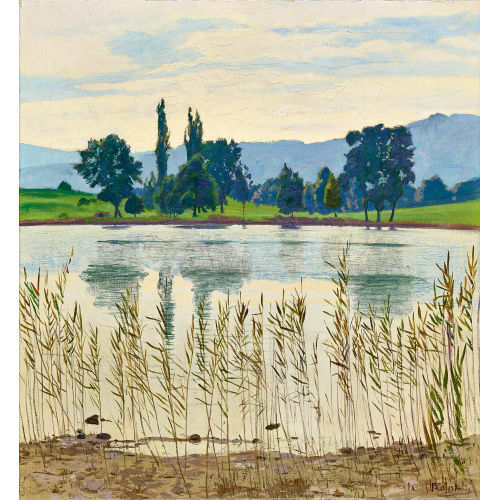 PLINIO COLOMBI : Schilf am Ufer (DOBIASCHOFSKY AUKTIONEN AG)