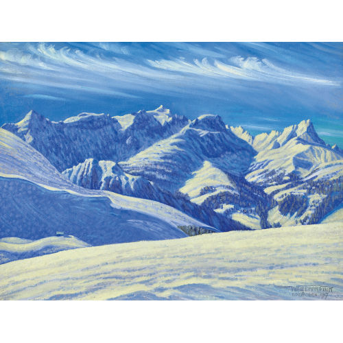 WALDEMAR THEOPHIL FINK : 'Wildhornkette in F�hnstimmung' (DOBIASCHOFSKY AUKTIONEN AG)