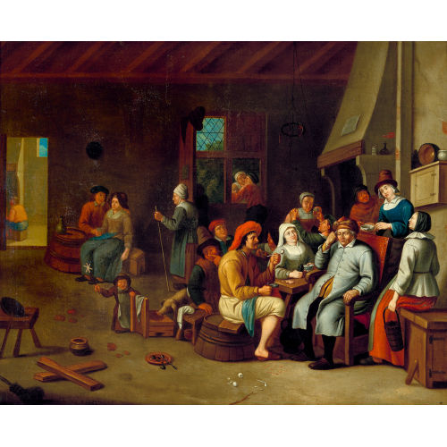 FREDERICUS VAN LEEUWEN : Bauerngesellschaft im Wirtshaus (DOBIASCHOFSKY AUKTIONEN AG)