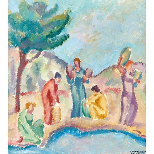 WERNER KOCH : Frauen am Ufer (DOBIASCHOFSKY AUKTIONEN AG)