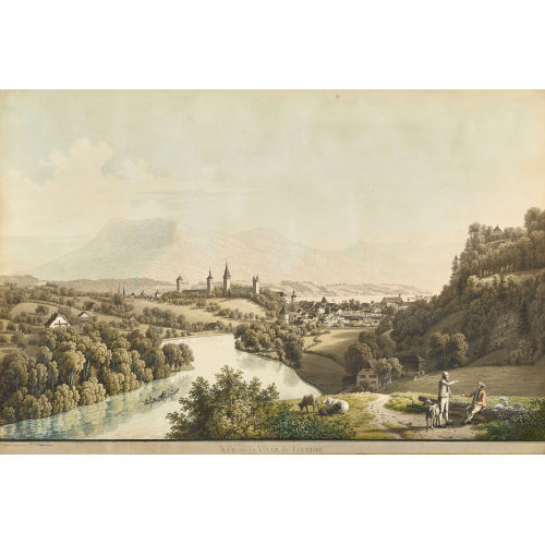JOHANN JAKOB BIEDERMANN : 'Vue de la ville de Lucerne' (DOBIASCHOFSKY AUKTIONEN AG)
