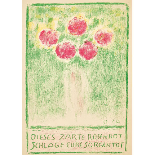 CUNO AMIET : 'Blumenvase mit Rose' (DOBIASCHOFSKY AUKTIONEN AG)