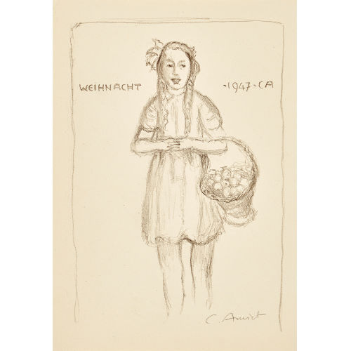 CUNO AMIET : 'M�dchen mit Fruchtkorb' (DOBIASCHOFSKY AUKTIONEN AG)
