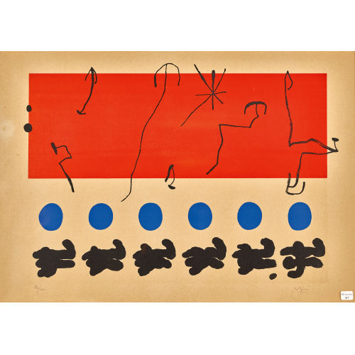 JOAN MIR� : 'Ciel rouge' (DOBIASCHOFSKY AUKTIONEN AG)